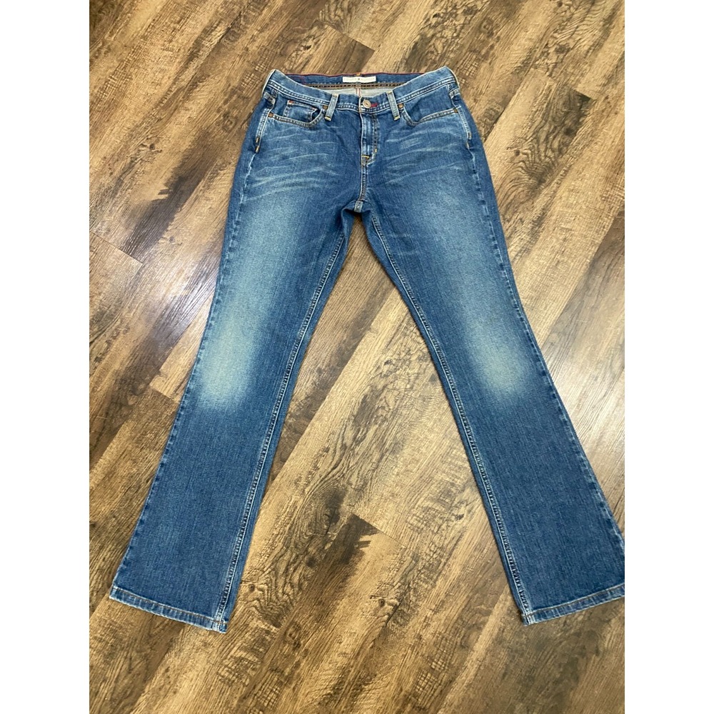 Tommy Hilfiger Blue Women's Classic Straight‎ Fit Distressed Casal Jeans Size 10